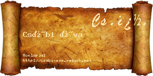 Csábi Éva névjegykártya